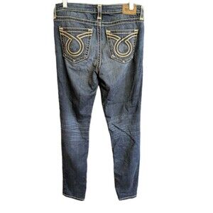 Big Star Liv Skinny Jeans Women's 29R Blue Embroidered Pockets Western 29x31